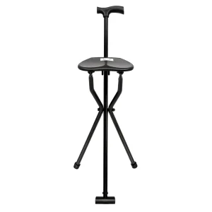 Walking Stick, Walking Cane, Cane Chair, Folding Cane with Seat is 35.4 Inches Tall, and Supports up to 249.12lbs
